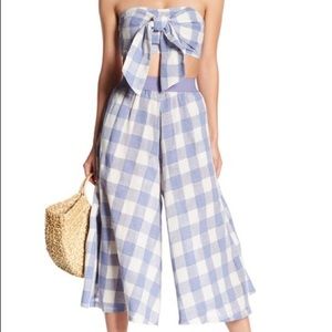 L’ATISTE Two Piece Gingham Wideleg Set